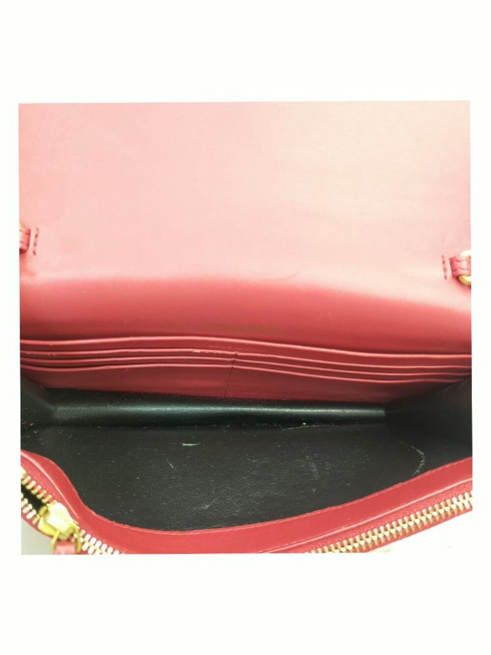 Authentic Saint Laurent Kate Tassel Chain Wallet Pink Leather YSL Crossbody - Picture 9 of 10